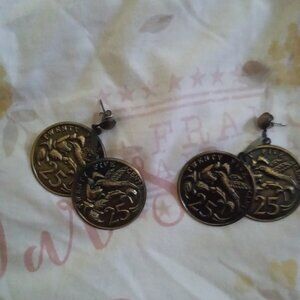 vintage peiced earrings